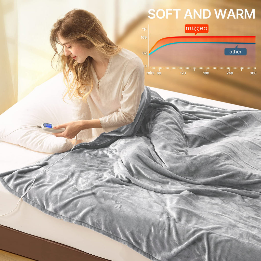 MIZZEO Electric Heated Blanket Throw MIZZEOstore