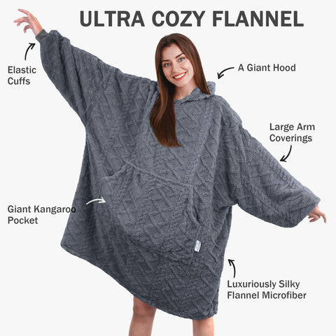 Mizzeo Oversized Light Microfiber Wearable Blanket