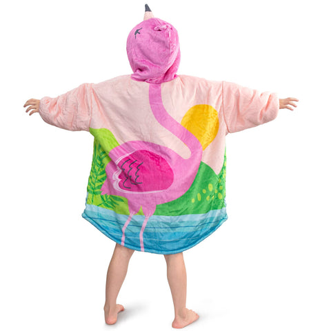 Mizzeo Kids Wearable Blanket Hoodie Flannel