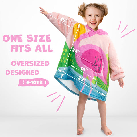 Mizzeo Kids Wearable Blanket Hoodie Flannel